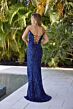 Primavera Couture 4343 Plunging Neck Side Slit Dress