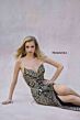 Primavera Couture 4343 Plunging Neck Side Slit Dress