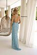 Primavera Couture 4348 Cross Back V-Neck Beaded Dress