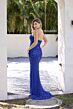 Primavera Couture 4351 Ruched Skirt High Slit Dress