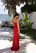 Primavera Couture 4352 Midriff Cutout High Slit Dress