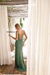 Primavera Couture 4355 High Slit Spaghetti Strap Dress