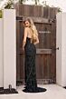 Primavera Couture 4356 V-Neck Strapless Lace Up Back Dress
