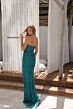 Primavera Couture 4358 Beaded Strapless Pleated Top Formal Gown