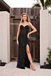 Primavera Couture 4360 Strapless High Slit Beaded Dress
