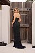 Primavera Couture 4360 Strapless High Slit Beaded Dress