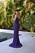 Primavera Couture 4364 V-Back Ruched Skirt Dress