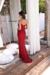 Primavera Couture 4364 V-Back Ruched Skirt Dress