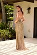 Primavera Couture 4368 V-Back Beaded Spaghetti Strap Dress