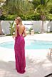 Primavera Couture 4368 V-Back Beaded Spaghetti Strap Dress