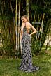 Primavera Couture 4369 Illusion Plunging Neck High Slit Dress