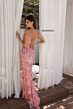 Primavera Couture 4369 Illusion Plunging Neck High Slit Dress