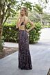 Primavera Couture 4370 High Slit Lace-Up Back Dress
