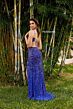 Primavera Couture 4370 High Slit Lace-Up Back Dress