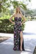 Primavera Couture 4372 Notched Neck Beaded Strapless Dress