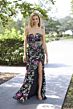 Primavera Couture 4372 Notched Neck Beaded Strapless Dress