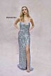 Primavera Couture 4376 Beaded High Slit Removable Cape Dress