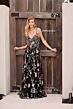 Primavera Couture 4378 Spaghetti Strap Floral A-Line Dress