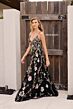 Primavera Couture 4378 Spaghetti Strap Floral A-Line Dress