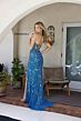 Primavera Couture 4380 High Slit Strapless Beaded Dress