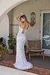 Primavera Couture 4382 Beaded Plunging Neck Lace-Up Back Dress
