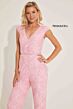 Primavera Couture 4384 Cap Sleeve V-Neck Jumpsuit