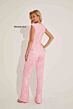 Primavera Couture 4384 Cap Sleeve V-Neck Jumpsuit