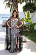 Primavera Couture 4385 Strapless V-Neck Matching Cape Dress