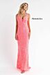 Primavera Couture 3722 Plunging Neck Beaded Sleeveless Dress