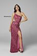 Primavera Couture 3729 One-Shoulder Beaded High Slit Dress