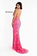 Primavera Couture 3748 High Slit Butterfly Applique Dress
