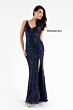 Primavera Couture 3792 Strappy Back High Slit Sequin Dress