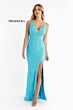 Primavera Couture 3792 Strappy Back High Slit Sequin Dress