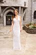 Primavera Couture 3903 Plunging Neck Beaded V-Back Dress