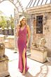 Primavera Couture 3923 Beaded V-Neck Backless Dress