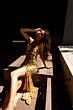 Primavera Couture 4151 V-Neck High Slit Embellished Dress