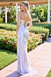 Primavera Couture 4501 High Slit Lace-Up Back Dress