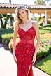 Primavera Couture 4503 Bow Back High Slit Dress