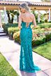 Primavera Couture 4504 Lace-Up Back Fitted Cutout Dress