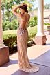 Primavera Couture 4505 High Slit Sleeveless Beaded Dress