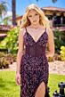 Primavera Couture 4506 High Slit Illusion Bodice Dress