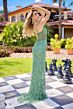 Primavera Couture 4506 High Slit Illusion Bodice Dress