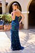 Primavera Couture 4507 High Slit Tiered Ruffle Skirt Dress