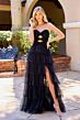 Primavera Couture 4510 Front Cutout A-Line Ruffle Dress