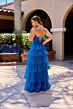 Primavera Couture 4510 Front Cutout A-Line Ruffle Dress