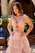 Primavera Couture 4510 Front Cutout A-Line Ruffle Dress