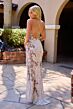 Primavera Couture 4511 Beaded High Slit V-Neck Dress