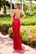 Primavera Couture 4513 High Slit Beaded V-Neck Dress