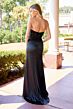 Primavera Couture 4517 Pleated Waist High Slit Dress