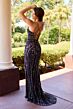Primavera Couture 4519 High Slit Scoop Neck Beaded Dress